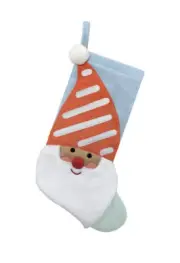 St Nicholas Square Large 18" Gnome Christmas Stocking. New + Free Shipping