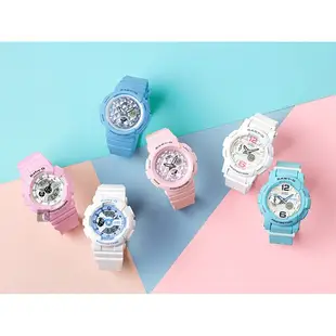 CASIO BABY-G 閃亮鑽石糖時尚運動腕錶/淡藍(BGA-190BE-2ADR)