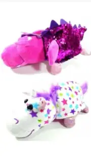 FlipaZoo Sequin Stella Unicorn Aki Dragon Plush New Rare