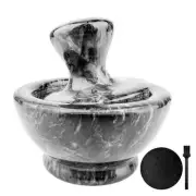 Mortar and Pestle Set, Marble Mortar and Mushroom Pestle,4 inch,1/2 Cup,Stone...