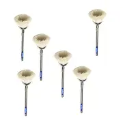 BRISTLE CUP MINI BRUSHES STIFF FOREDOM DREMEL JEWELRY ROTARY TOOL, Pkg 6 Pcs