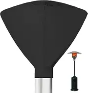 Patio Heater Cover, Waterproof Heater Cover with Zipper and Storage Bag, Outdoor Round 34"D Heater Top Cover, Dustproof and UV-Resistant(Black) (Black)