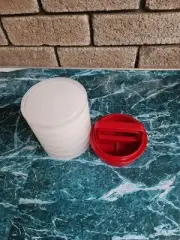 Tupperware Hamburger Press Set & 6 Storage Containers