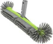 Toyvian Heavy Duty Plastic Pool Brush Head for Efficient Cleaning Long Dense Bristles for Maximum Dirt Removal Compatible with Extension Poles for Swimming Pool Maintenance