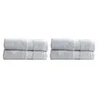 4pc Renee Taylor Silver Stella Bamboo Cotton Super Soft Bath Sheet Set 650GSM