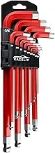 EACELIY 13PCS Jumbo Allen Wrench Set, SAE 5/64“-3/4”, Precision Hex Key Set, S2, RED, Jumbo Hex Key Allen Wrench Set for Professional Use