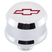 Proform for Slant-Edge Aluminum Breather Cap Recessed Red Bowtie Emblem Push-In