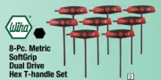 8PC. METRIC SOFTGRIP DUA DRIVE HEX T-HANDLE SET -WIHA ITEM NO. 7833496(FT)