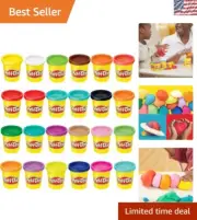 Vibrant 24-Pack Play-Doh Compound - Safe Arts & Crafts for Early Learning Fun