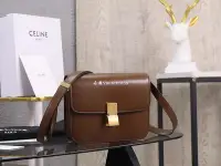 在飛比找Yahoo!奇摩拍賣優惠-二手Celine Box 棕色 經典 單肩斜挎包