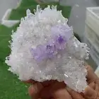 308G Natural Transparent Chrysanthemum crystal Cluster with Amethyst Specimen