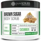 pureSCRUBS Cucumber Brown Sugar Face & Body Scrub + FREE Spoon, Loofah & Soap
