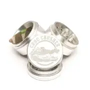 Croc Crusher SILVER 4 Piece Herb / Tobacco Premium Grinder 1.2" Mini Aluminum