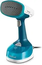 Tefal Clothes Steamer, Handheld Garment Steamer for Travel and Home, Dual Voltage, No Ironing Board Needed, 150 ml Water Tank, Ready to Use in 45 Seconds, Blue and White, DT7050, 1100W