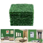 10 Artificial Plant Wall Panels Grass Hedge Fake Vertical Garden Ivy Mat Foliage