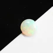 0.64ct 6.6 x 6.9 Australian opal natural solid white / light opal loose stone
