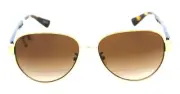 Coach Women's Pilot Sunglasses Gradient Brown
