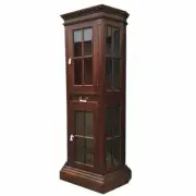 Solid Mahogany Wood Profile Display Cabinet Bookcase Antique Reproduction Style