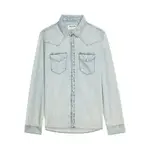 [Zadig & Voltaire] Zadig & Voltaire Saby Stud-embellished Denim Shirt XS BLUE