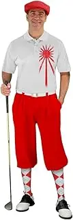 [Golf Knickers] Japanese Homeland Traditional (Plus Fours) Outfit for Men (Red)