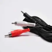 1 PIECE - 2 RCA MALE TO SINGLE 3.5mm MALE STEREO ADAPTER CABLE # CAY7 Long