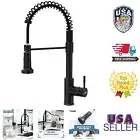 Versatile 1-Hole Kitchen Faucet with Pull Down Sprayer and Water Saving Features