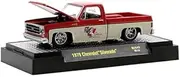 M2 Machines 1979 Chevy Silverado Pickup Truck Red and Tan Go with Edelbrock Limited Edition to 6600 Pieces Worldwide 1/64 Diecast Model Car 31500-MJS43