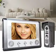 7" HD LCD Camera Monitor Video Doorbell Home Security Intercom Door Bell System.