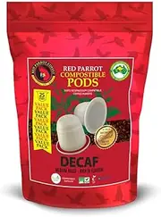 [RED PARROT] Coffee - Premium Decaf Coffee Pods, 20 Pods
