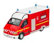 BBURAGO EMERGENCY RENAULT MASTER FIRE BRIGADE 1:50 DIE CAST METAL MODEL NEW