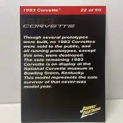CARD ONLY: Johnny Lightning Trading Card 1983 Chevy Corvette