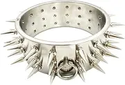 HGDTYRI 6cm High Collars Super Heavy Stainless Steel Collar with Rivets SM Neck Restraints Neck Collar BDSM Bondage Set Restraints Sex Toys for Men Women