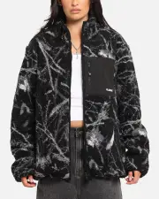 [X-LARGE] X-large Camo Reversible Sherpa Jacket Black - Size 2XL 2XL Black