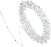 [CORHAD] 1 Roll DIY Necklace Chain Cable Silver Jewelry Making Chain Smooth Versatile for Elegant Hairpin and Neck Decoration for Parties and Festive Occasions