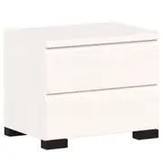 2 Drawer Bedside Table Nightstand Side Table Bedroom Storage White