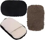 [Healvian] 3pcs Gloves Boot Scrubbers Shoe Polisher Boot Scrubber Horsehair Shine Brush Bag Cleaning Glove Horse Hair Brush Sneaker Cleaner Sole Cleaner for Sneaker Brown Plush