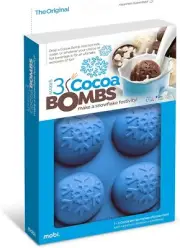 Mobi Hot Chocolate Cocoa Bombs Silicone Mold, Snowflake, for Making 3 "Bombs"
