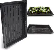 10 Pack Seed Starting Trays, 13.7”X10.6”, Plastic Seedling Starter Trays