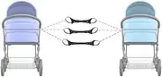Twin Stroller Connectors ? Baby Gear Accessory, Stroller Adapter Set | Universals Clips for Linking Two Single Carts Side-by-Side, Attachment for Easy Conversion to Double Mode, Compati