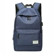 Men Large Capacity Waterproof Multi-Layer Usb Oxford Light Weight Backpack Outdoor Bag Blue