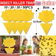 Upto50x Dual Sided Strong Sticky Trap Insect Killer Fruit Fly Whitefly Trap Gnat