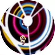 Slipmat Slip Mat 4 Denon or any 12" DJ Turntable Record Player ABSTRACT TARGET 1