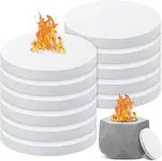 12 Pcs Ceramic Wool Wick Tabletop Fire Pit 2.4" Bioethanol Fuel Table Top Bowl Circular to Extend Burning Time Firepit Sponge Ceramic Fiber Insulation Cotton Core for Bioethanol Rubbing Alcohol