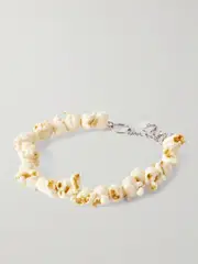 [Acne Studios] Acne Studios - Popcorn Silver-tone Resin Necklace - One size One size Silver
