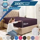 2000TC Hotel Quality Bed Fitted Sheet Single Double Queen King Ultra soft Cover