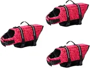 FRCOLOR Pcs Adjustable Belt Life Vest Float Coat Oxford Mesh Safety Swimsuit for Dogs Easy Use D-Ring Handle