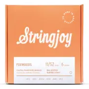 Stringjoy FW1152 Foxwoods Coated Acoustic Guitar Strings Phosphor Bronze 11-52