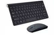 Wireless Keyboard Mouse Combo Slim Mac PC Laptop TV Box Portable Black 2.4G US
