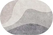 Nordic Oval Design Living Room Balcony Bedside Kitchen Floor Decor Large Rug 100x160cm Ellipse Washable Playroom Sofa Home Decoration Carpet(4.3ft×6.6ft/130×200cm)