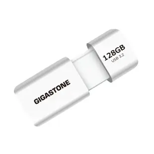 【GIGASTONE 立達】128GB USB3.1/3.2 Gen 1 極簡滑蓋隨身碟 UD-3202白(128G USB3.2高速隨身碟)